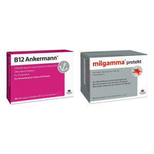 Wörwag B12 Ankermann Tabletten+Milgamma Protekt Filmtabletten