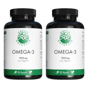 GREEN NATURALS Omega-3 Kapseln 1835mg vegan + DHA
