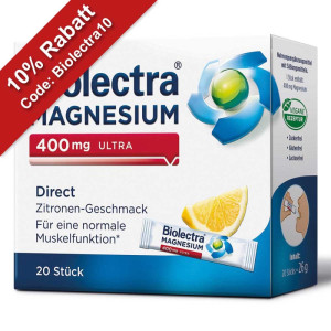 Biolectra Magnesium 400 mg Ultra Direct Zitrone