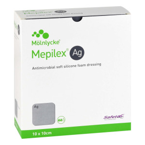 Mepilex Ag Schaumverband 10x10 cm steril Cpc