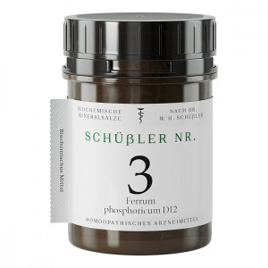 Schüssler Nummer 3 Ferrum phosphoricum D12 Tabletten