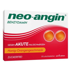 Neo-Angin Neo Angin Benzydamin gegen akute Halsschmerzen Honig-Orange