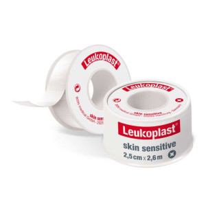 Leukoplast Skin Sensitive 2,5 cmx2,6 m mit Schutzr.
