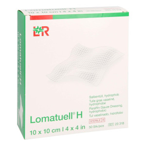 Lomatuell H Salbentüll 10x10 cm steril