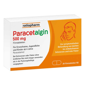 Paracetamol-ratiopharm Paracetalgin 500 Mg Filmtabletten