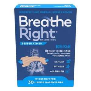 Besser Atmen Breathe Right Nasenstrips Beige Groß