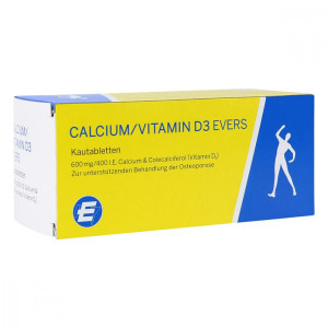 Calcium/vitamin D3 Evers 600 Mg/400 I.e Kautablette (n)