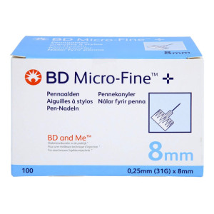 Bd Micro-fine+ 8 Pen-nadeln 0,25x8 Mm