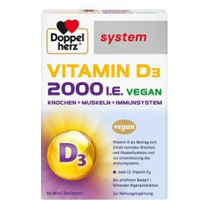 Doppelherz Vitamin D3 2000 I.E. Vegan System Tabletten