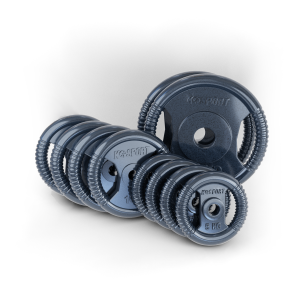 Zestaw obciążeń żeliwnych 100kg: 2 x 20 kg, 4 x 10 kg, 4 x 5 kg K-SPORT