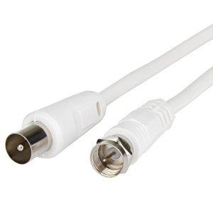 2,5 m SAT Antennenkabel weiß