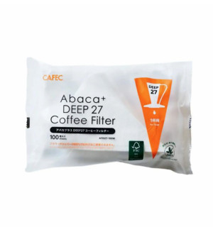 Kaffebox CAFEC Abaca Plus Deep 27 Coffee Filter