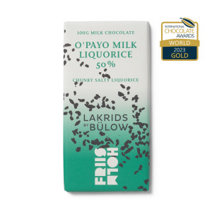 Kaffebox Friis-Holm ChokoladeO'Payo Milk Liquorice 50 %