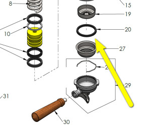 Kaffebox Profitec Pro800 Group Gasket Replacement Part