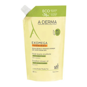 A-derma Exomega Control - Huile Lavante Bain & Douche chez Kalista