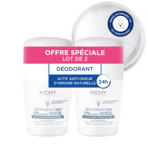 Vichy Déodorants Roll-On 24H Actif Anti-Odeur Toucher Sec Déodorants