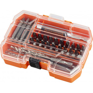BLACK &amp; DECKER Black &amp;amp; Decker A7234-XJ Coffret perçage et vissage 45 pieces