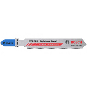Bosch Lame de scie sauteuse EXPERT &amp;#039;Stainless Steel&amp;#039; T 118 AHM, 3 pces 2608900561