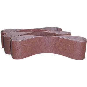 GÜDE Bandes abrasives K100 pour ponceuse a bande lot de 3 41286