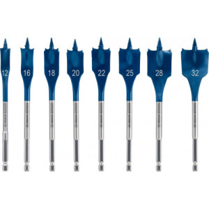 Bosch Coffret de 8 meches plates EXPERT Self Cut Speed, 2608900335