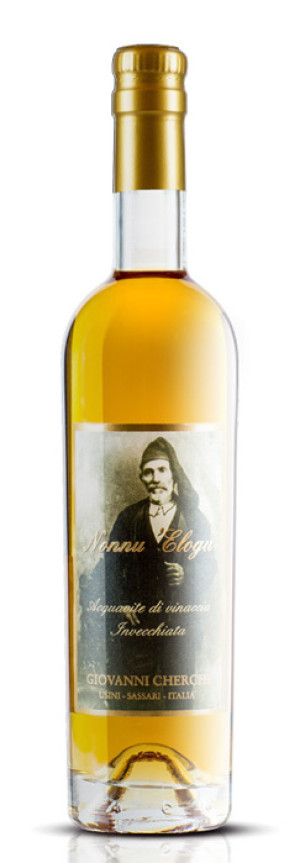 GIOVANNI CHERCHI Grappa Nonnu Elogu ambrata - acquavite di vinaccia invecchiata in legno (50 cl)