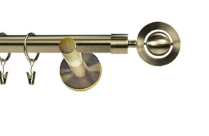 Karnisz nowoczesny NEO pojedynczy 16mm Alpi antyk mosiądz