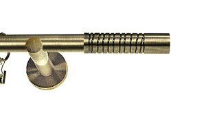 Karnisz nowoczesny NEO pojedynczy 16mm Calabria antyk mosiądz