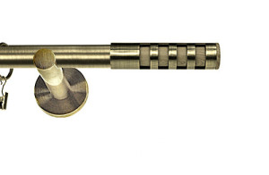 Karnisz nowoczesny NEO pojedynczy 16mm Dakota antyk mosiądz