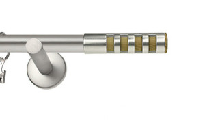 Karnisz nowoczesny NEO pojedynczy 16mm Dakota chrom mat