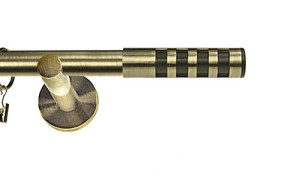 Karnisz nowoczesny NEO pojedynczy 16mm Dakota Premium antyk mosiądz