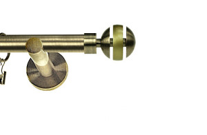 Karnisz nowoczesny NEO pojedynczy 16mm Glory antyk mosiądz