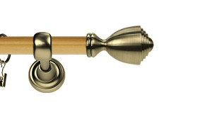 Karnisz Metalowy Prestige pojedynczy 25mm Avanti Antyk mosiądz - pinia