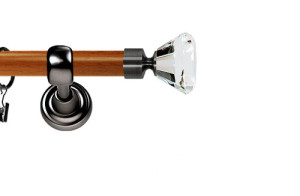 Karnisz Metalowy Prestige pojedynczy 25mm Clarex Crystal Antracyt - calvados