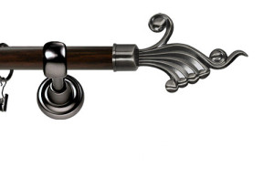 Karnisz Metalowy Prestige pojedynczy 25mm Fantazja Antracyt - wenge