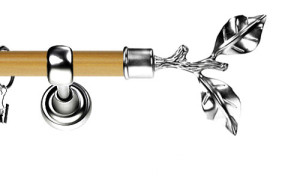 Karnisz Metalowy Prestige pojedynczy 25mm Gałązka INOX - pinia
