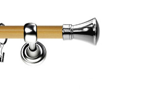 Karnisz Metalowy Prestige pojedynczy 25mm Liberty INOX - pinia