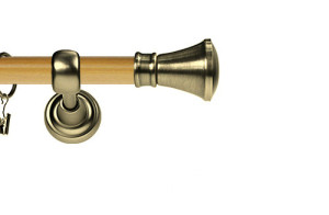 Karnisz Metalowy Prestige pojedynczy 25mm Liberty Antyk mosiądz - pinia