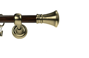 Karnisz Metalowy Prestige pojedynczy 25mm Liberty Antyk mosiądz - wenge