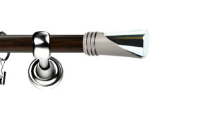 Karnisz Metalowy Prestige pojedynczy 25mm Loca INOX - wenge