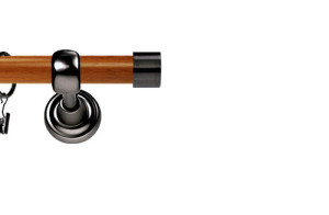 Karnisz Metalowy Prestige pojedynczy 25mm Luna Antracyt - calvados