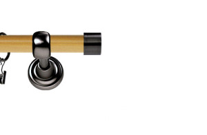 Karnisz Metalowy Prestige pojedynczy 25mm Luna Antracyt - pinia