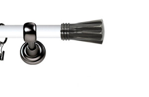 Karnisz Metalowy Prestige pojedynczy 25mm Matrix Antracyt - biały