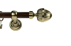 Karnisz Metalowy Prestige pojedynczy 25mm Milano Antyk mosiądz - wenge