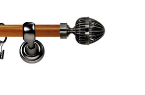 Karnisz Metalowy Prestige pojedynczy 25mm Milano Antracyt - calvados