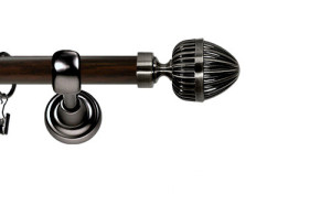Karnisz Metalowy Prestige pojedynczy 25mm Milano Antracyt - wenge