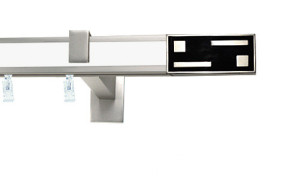 Karnisz apartamentowy aveno pojedynczy 31x13mm Aster Chrom mat - Biały