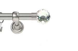 Karnisze Metalowe Rzymskie pojedynczy 19mm Beluna Crystal chrom mat