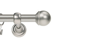 Karnisze Metalowe Rzymskie pojedynczy 19mm Gałka Max chrom mat