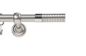 Karnisze Metalowe Rzymskie pojedynczy 19mm Optima chrom mat