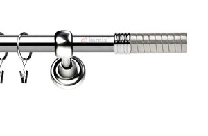 Karnisze Metalowe Rzymskie pojedynczy 19mm Optima INOX